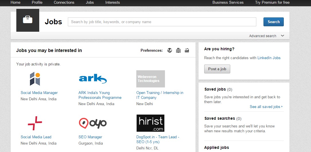 Jobs Home LinkedIn