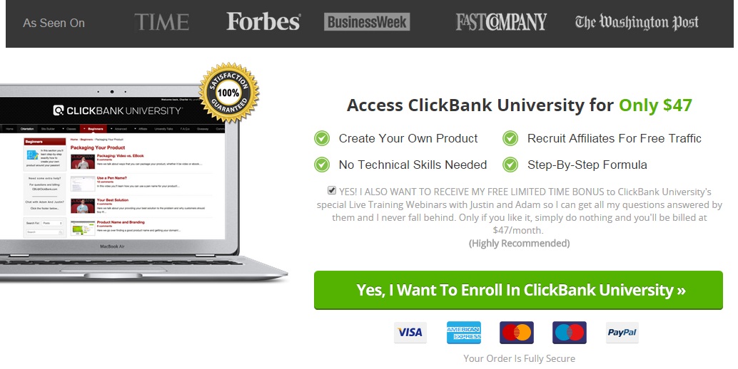 Did you Joined Clickbank University The Secret Millionaires Bank