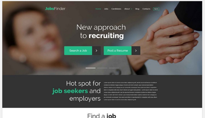 Job Recruiting WordPress Site