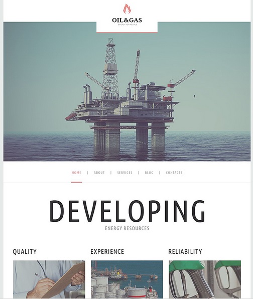 Oil Business WordPress Template