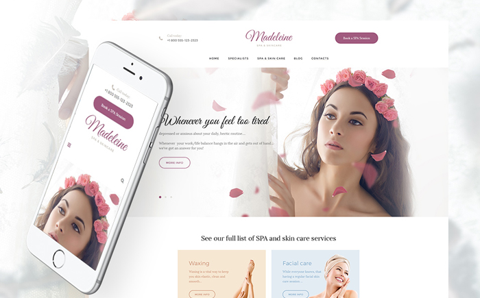 Madeleine - Skincare WordPress Theme