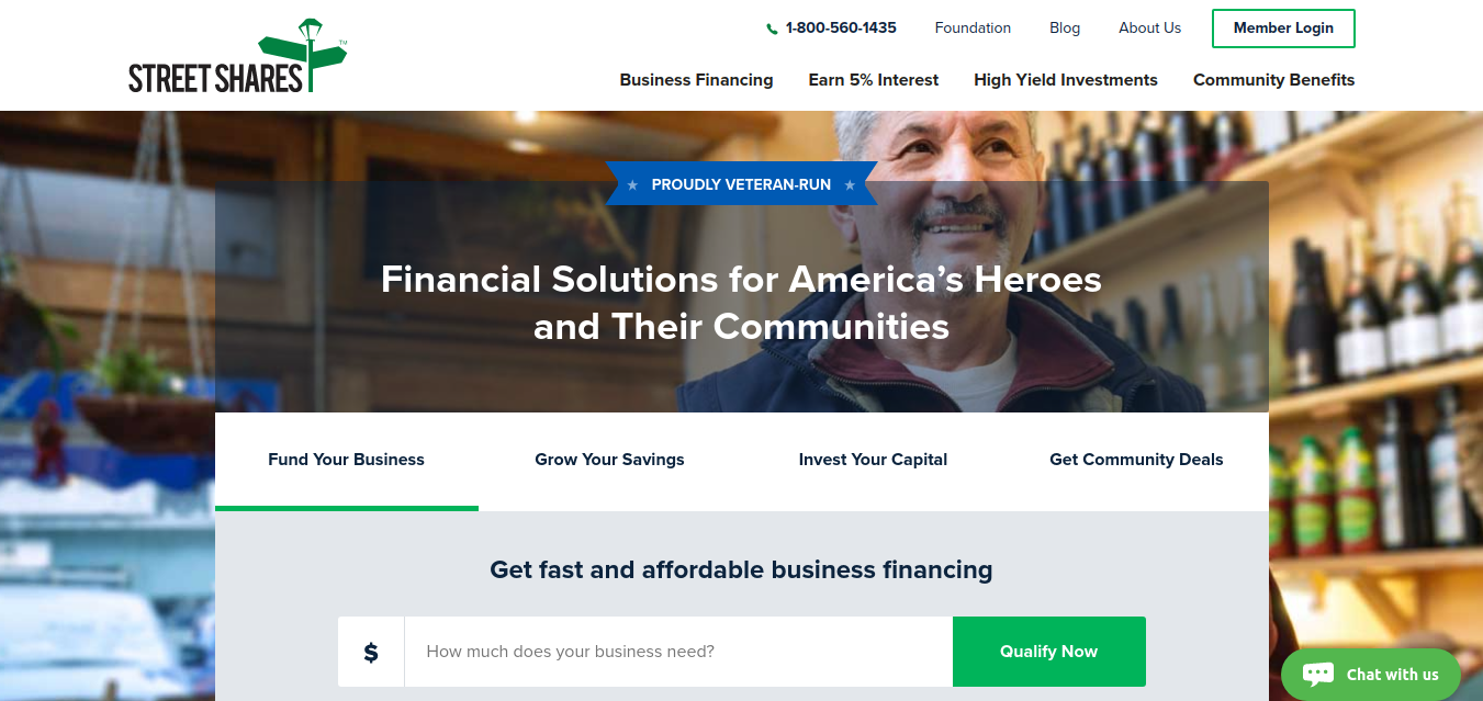 StreetShares Financing for Veteran Small Business Owners