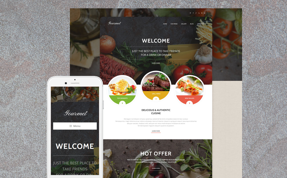 Gourmet Cuisine WordPress Theme