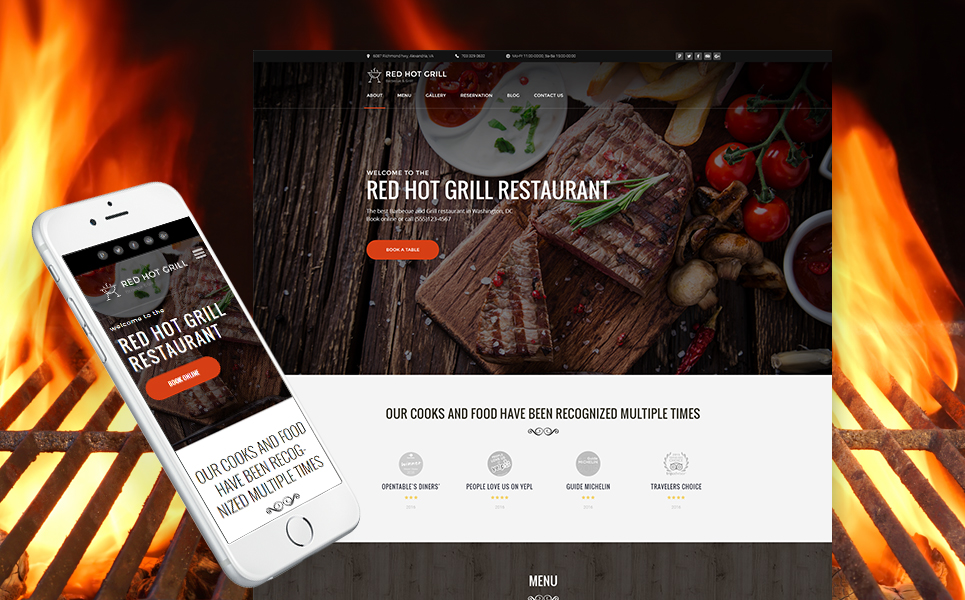 Grill Restaurant WordPress Theme