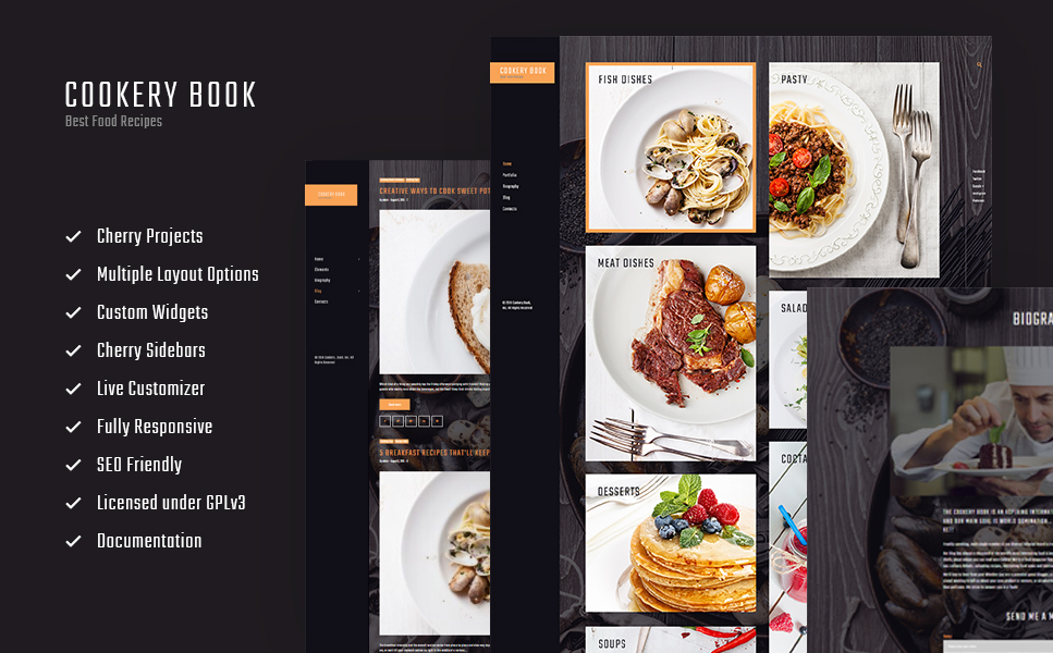 Recipes and Cooking WordPress Theme