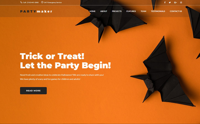 Halloween Party WordPress Theme 