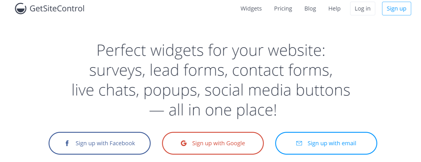  GetSiteControl- WordPress Email Marketing Plugins