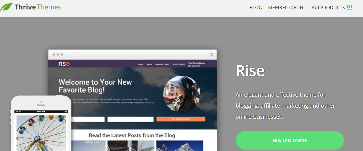 Rise- WordPress Blog Themes