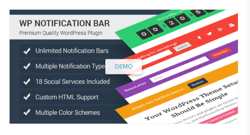 WP Notification Bar - WordPress Email Marketing Plugins