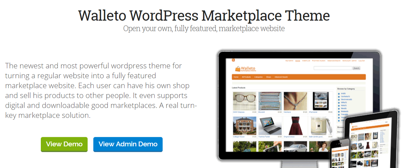 Walleto -WordPress Marketplace Themes