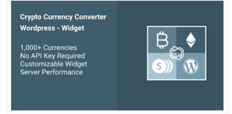 Cryptocurrency Converter WP Widget 