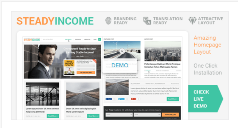 SteadyIncome -WordPress Blog Themes