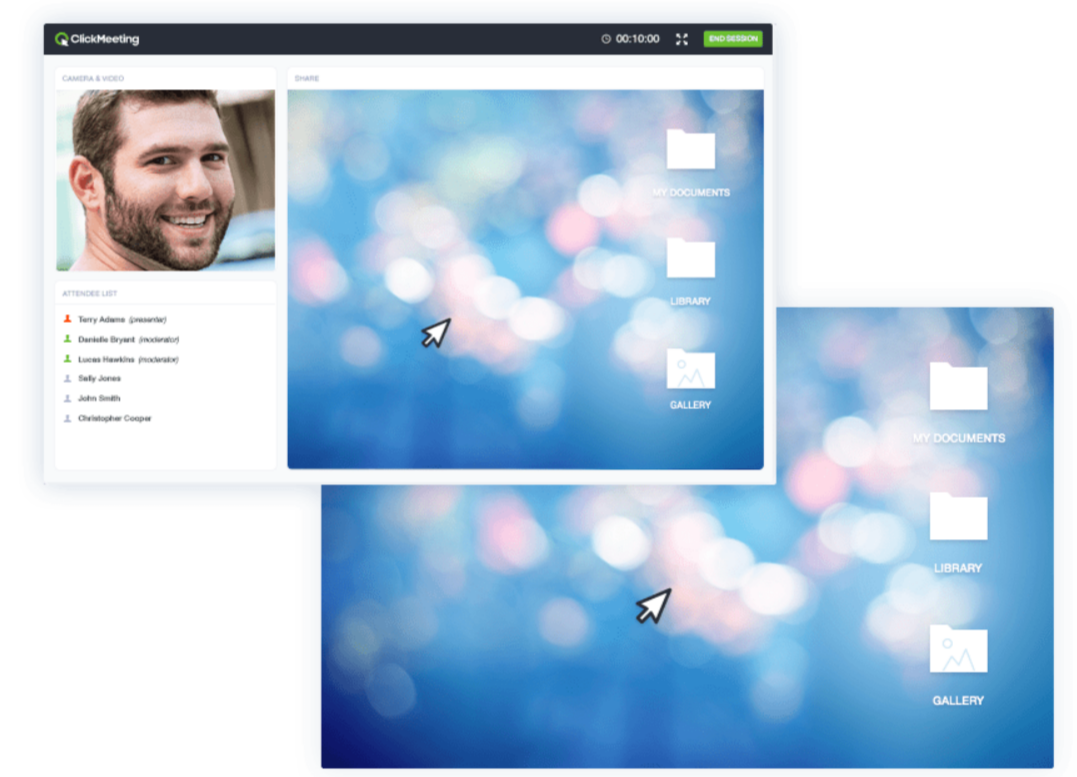  ClickMeeting Review- Easy webinar screen sharing 
