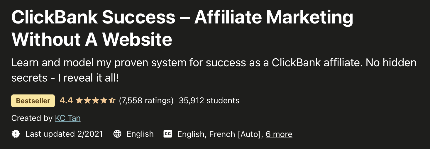 Clickbank success- Best affiliate marketing courses