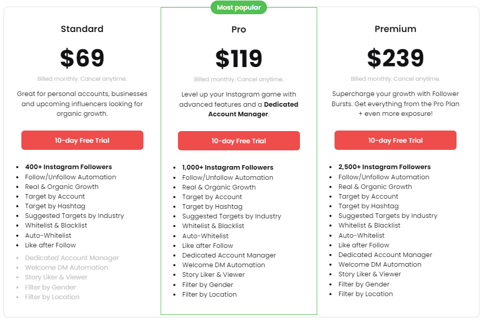 Upleap Pricing