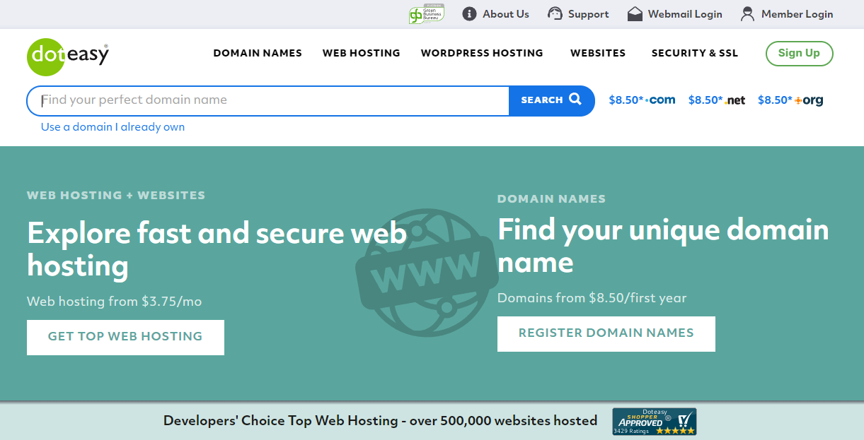 Doteasy Review- Web Hosting Domain Names