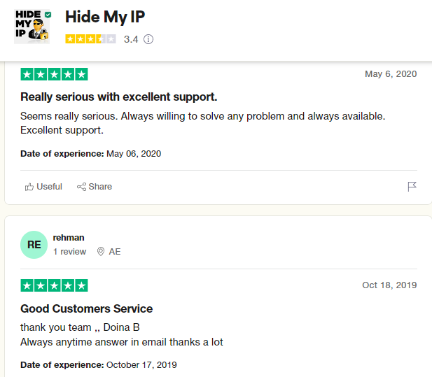 Hide My IP Customer Review