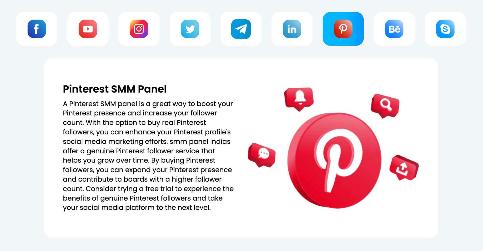 Pinterest SMM Panel