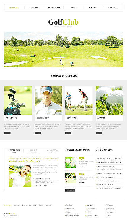 Golf Club WordPress Theme