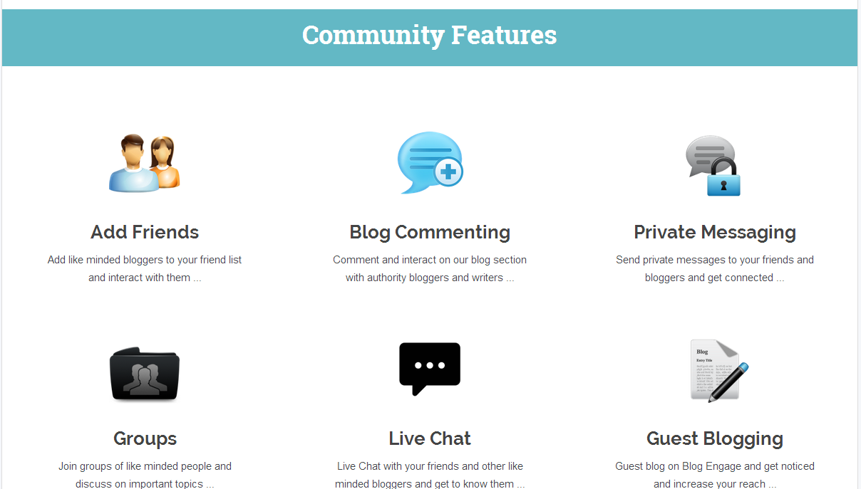 Blog Engage community