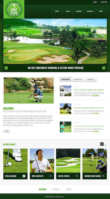 Golf Joomla Template