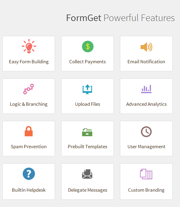 FormGet all features
