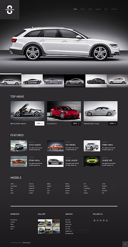 Elegant Car Club WordPress Theme
