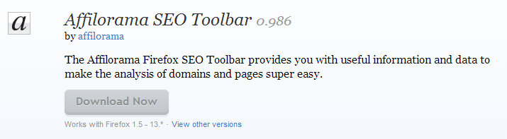 Affilorama SEO Toolbar Add ons for Firefox