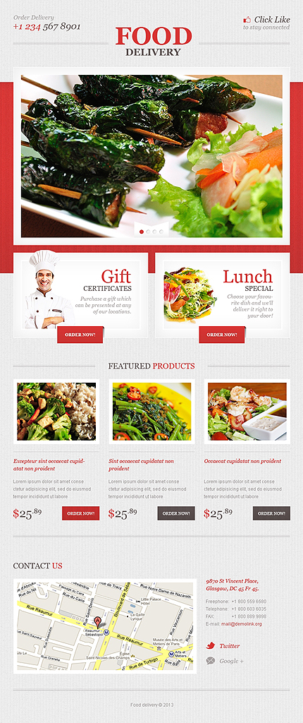 Delivery Services Facebook Template