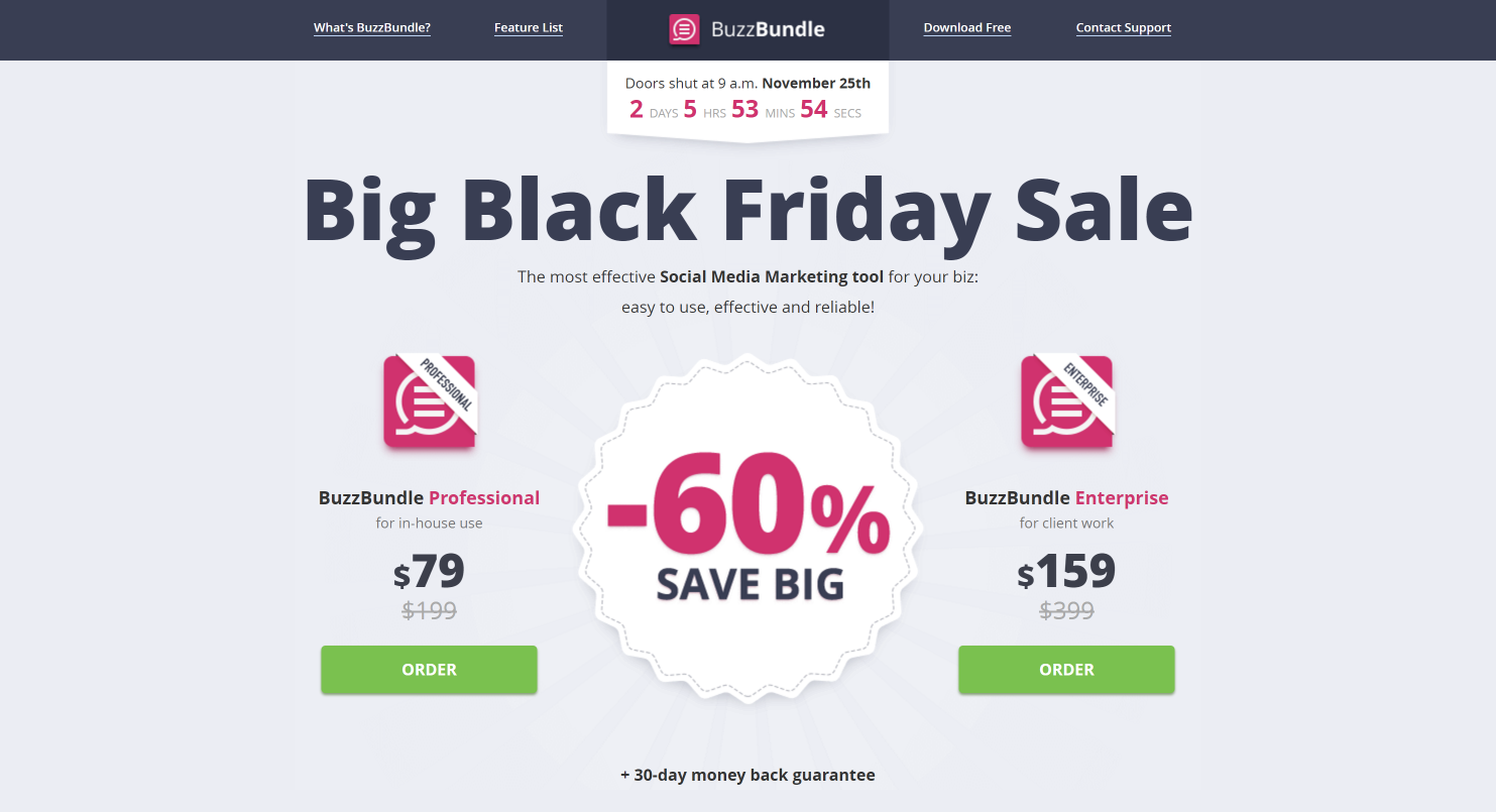 buzzbundle Big Black Friday Sale