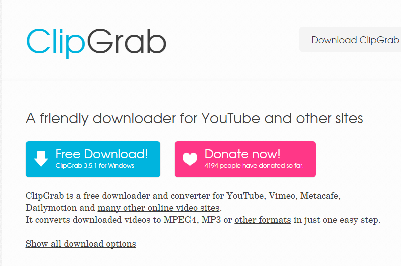 Convertisseur de téléchargement YouTube gratuit ClipGrab