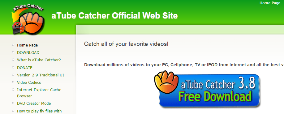 Site Web officiel d'aTube Catcher