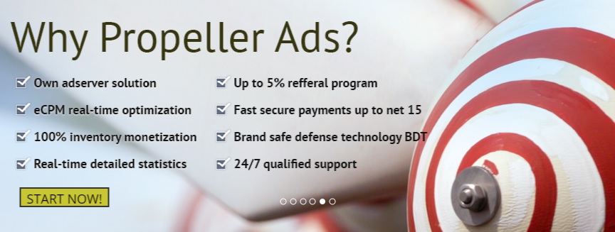propellerads ad network review - better adsense alternative 