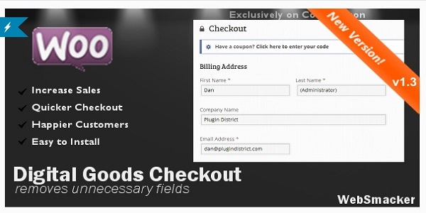 WooCommerce Checkout for Digital Goods