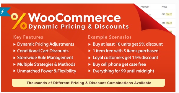 Giá và giảm giá động WooC Commerce