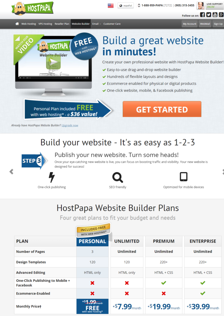 HostPapa Website Builder