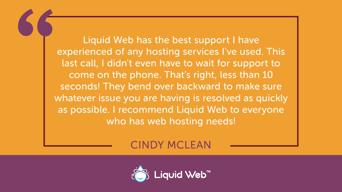 Liquid Web-Online-Support Liquid Web Hosting-Bewertungen