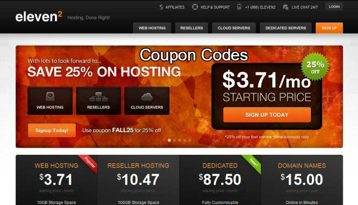 Eleven2 Webhosting coupon codes discount codes promo codes