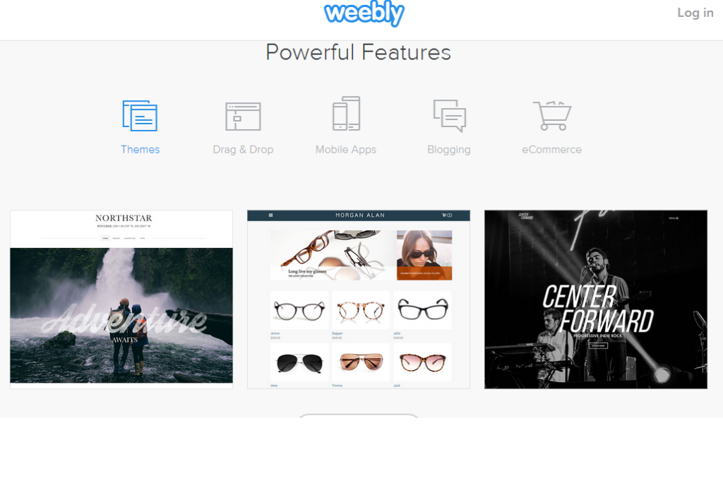 Weebly Website Builder features