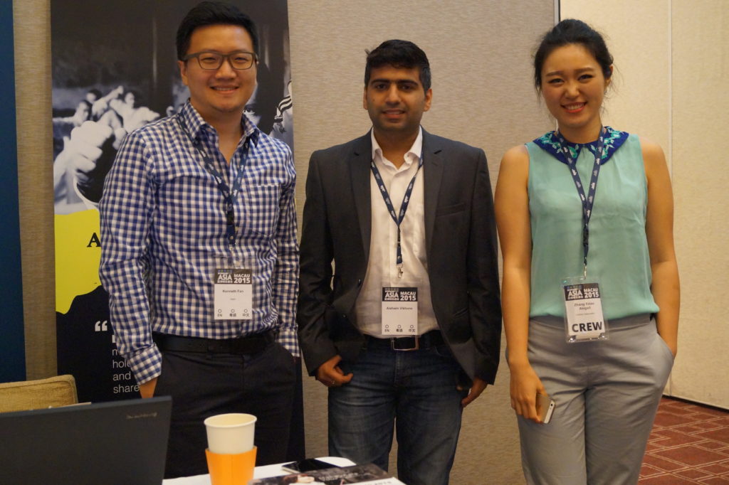 Xiao Zhang with Aishwin Vikhona Domainfest Macau