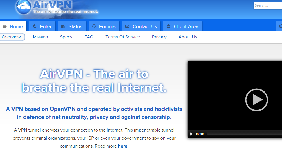 AirVPN The air to breathe the real Internet