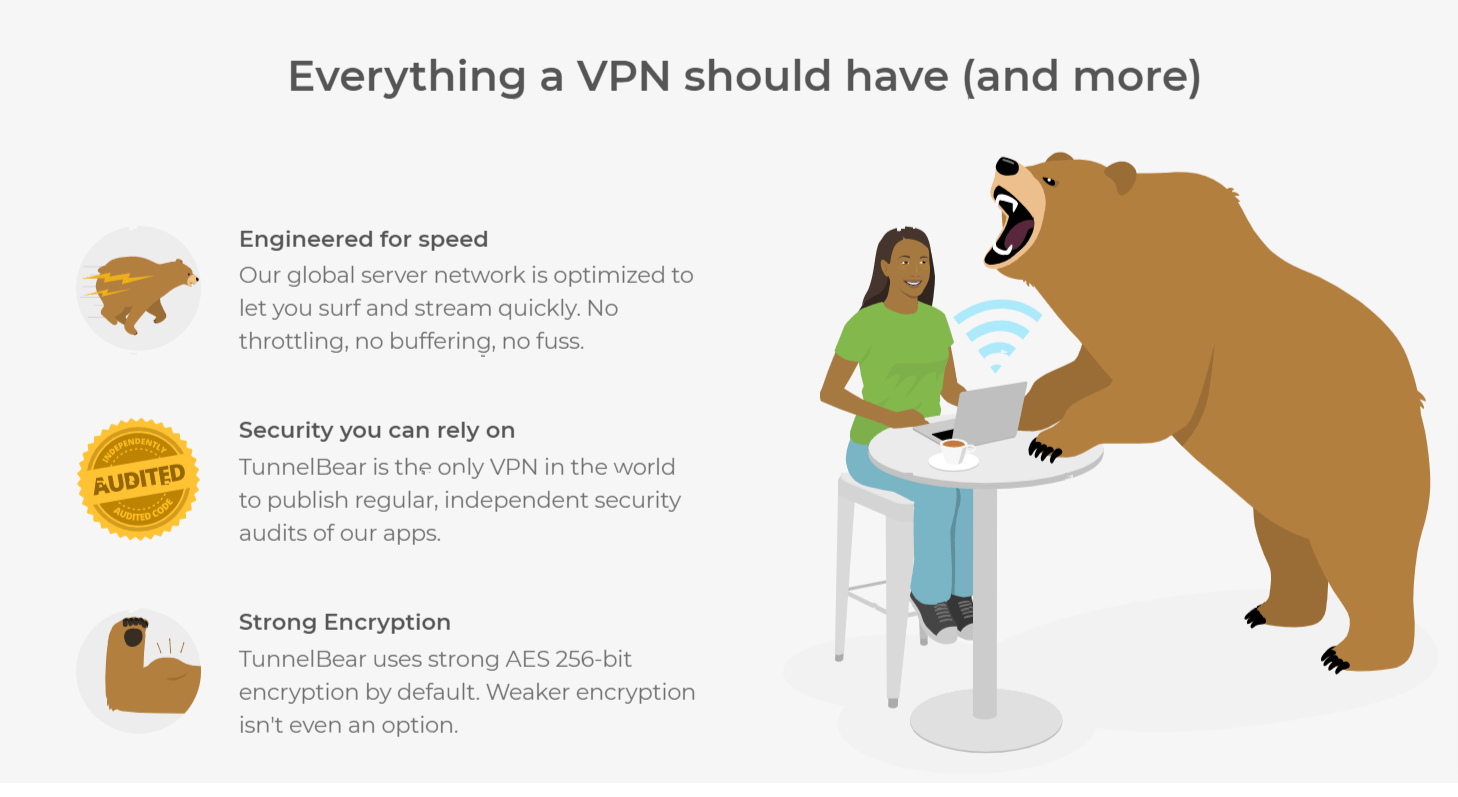 Everything a VPN should Have- Tunnelbear Review