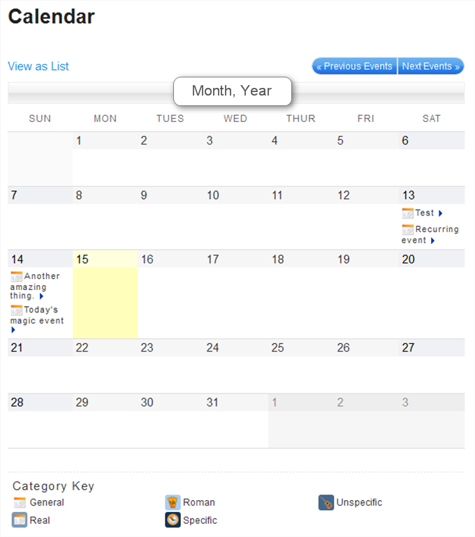My Calendar - WordPress Event Calendar