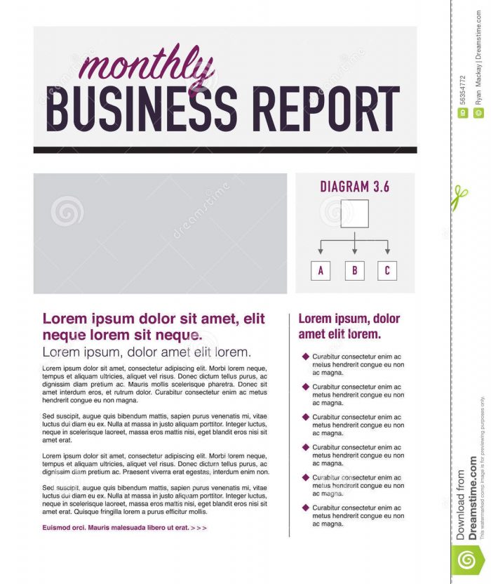 бизнес-отчет-страница-макет-информационный бюллетень-использование-некоммерческая-56354772