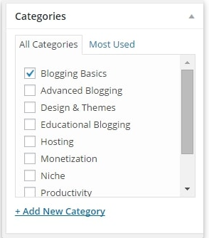catégories Blog