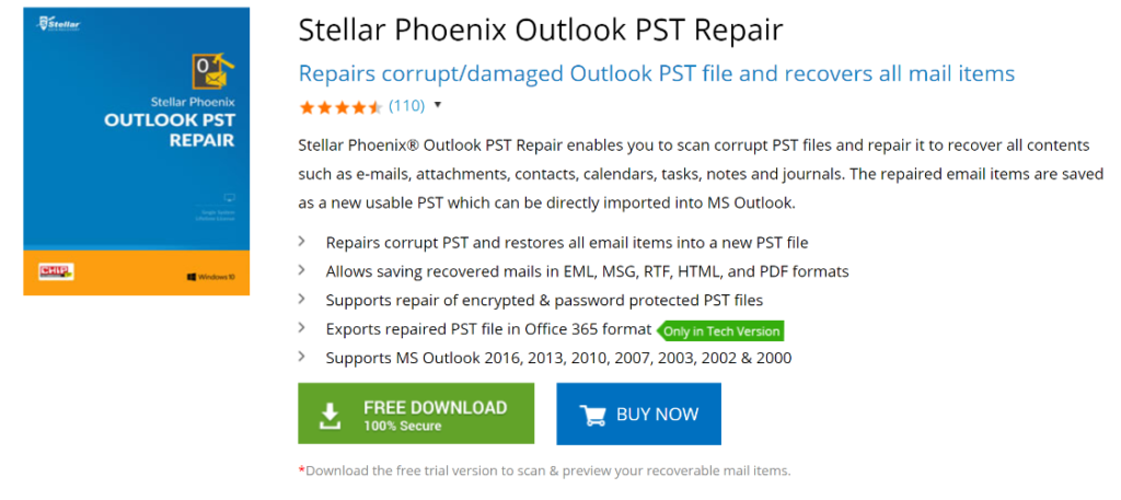 Stellar Phoenix Outlook PST Repair Review