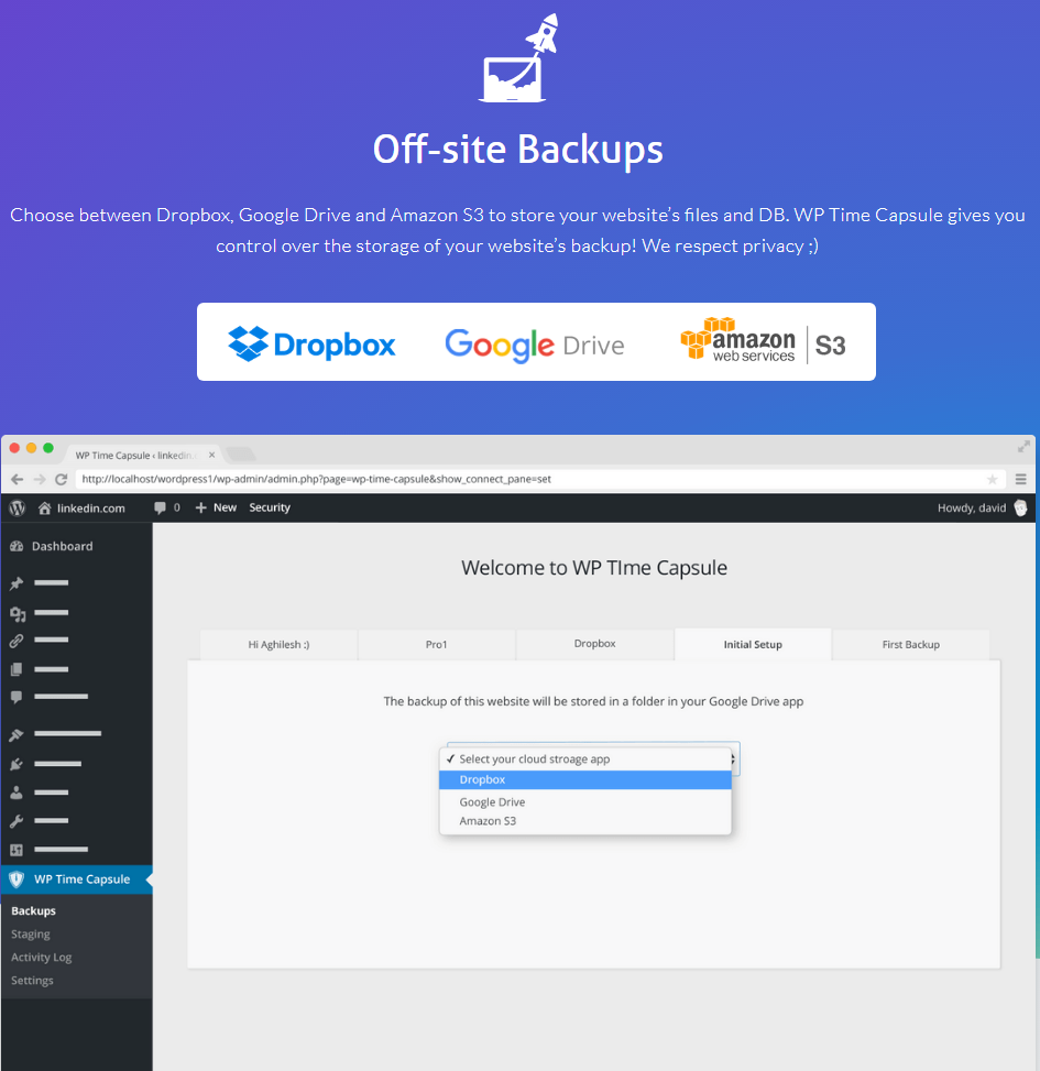 WP Time Capsule Review- Feature Off-site backup