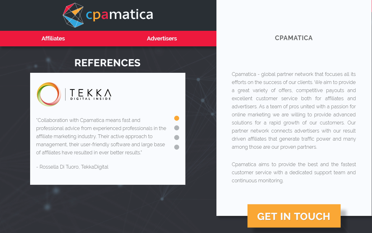 Cpamatica - best cpa adult network