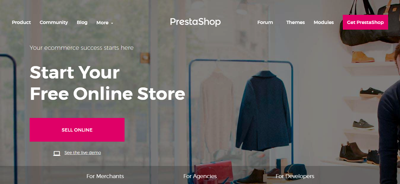 PrestaShop - Best Free ecommerce software