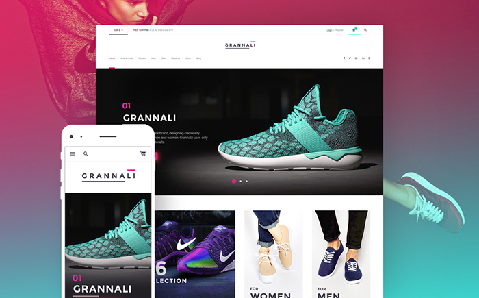 GrannaLi - Chủ đề WooCommerce Quần áo & Giày dép